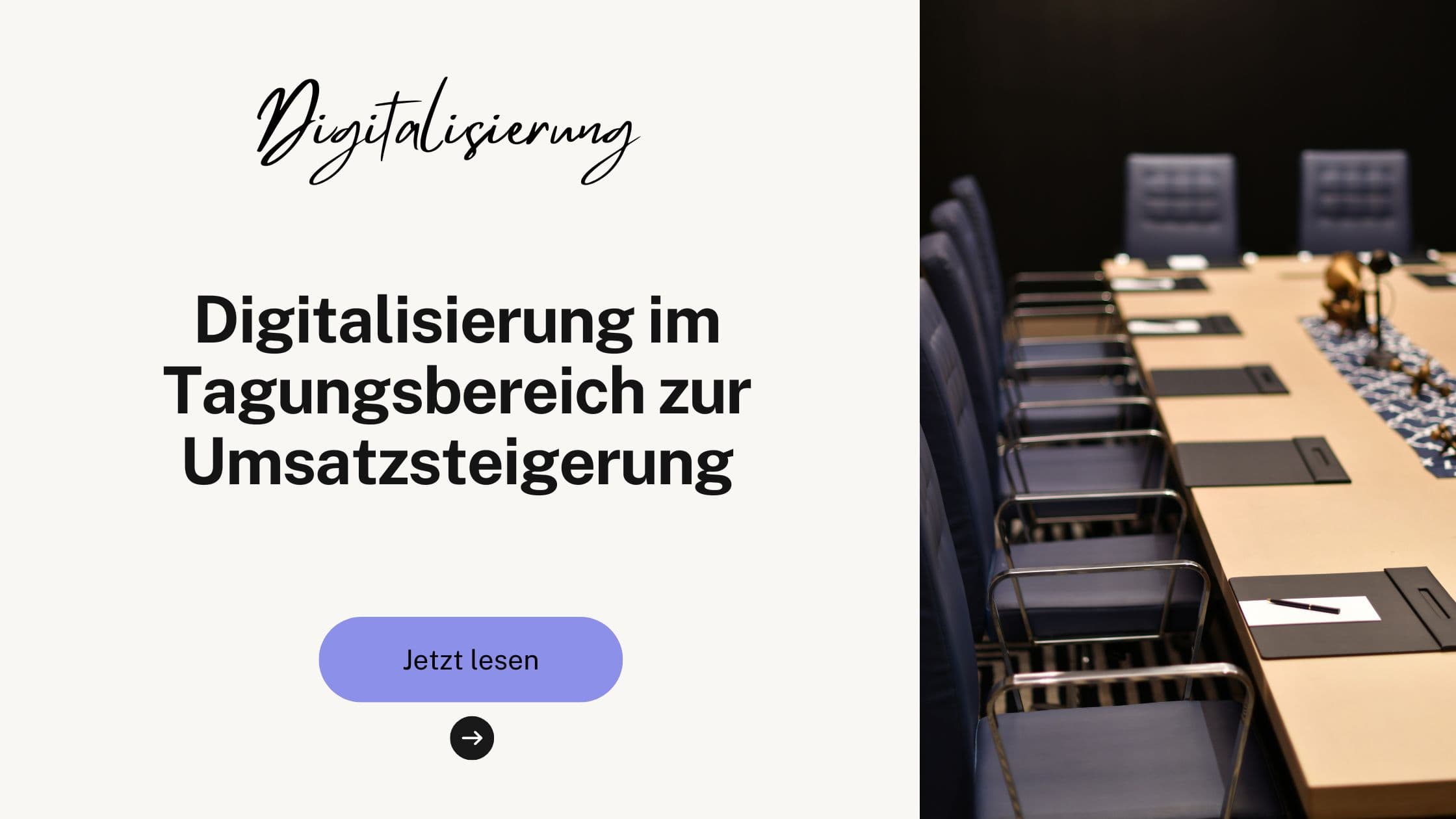 Digitalisierung im Tagungsbereich zur Umsatzsteigerung
