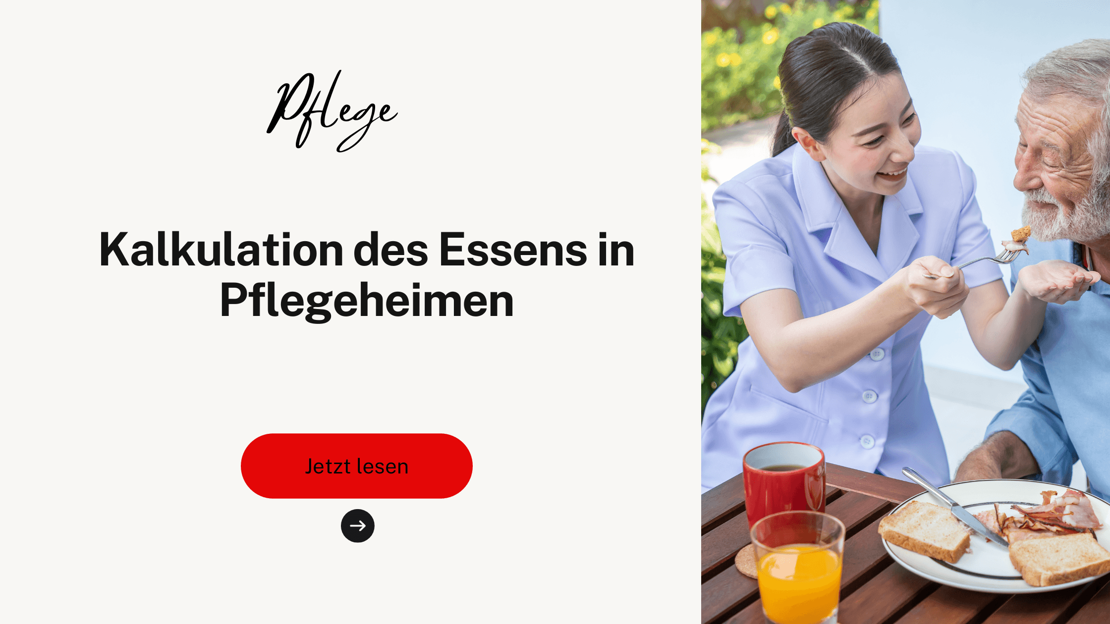 Kalkulation des Essens in Pflegeheimen