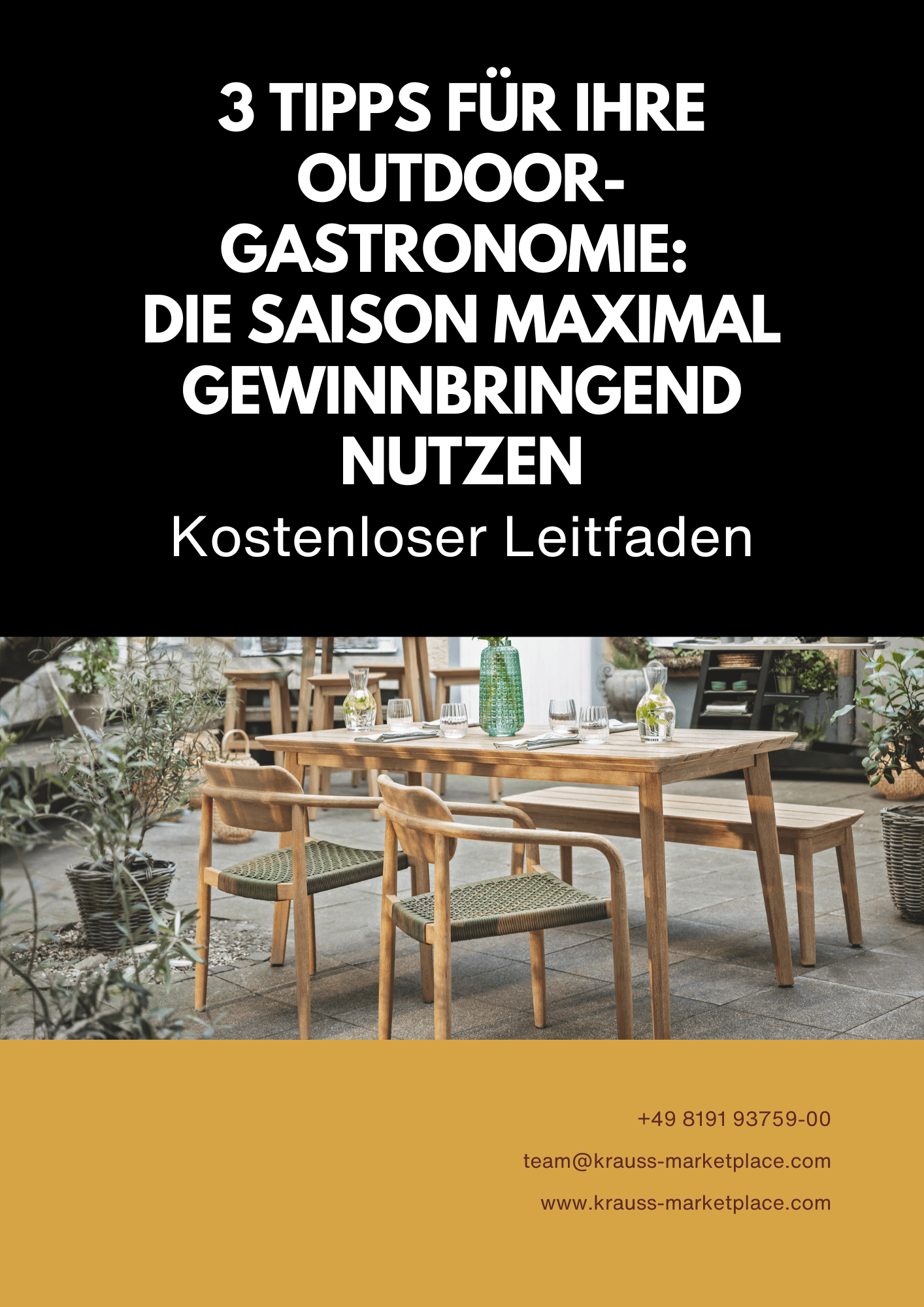 3 Tipps für Ihre Outdoor-Gastronomie:  die Saison maximal gewinnbringend nutzen