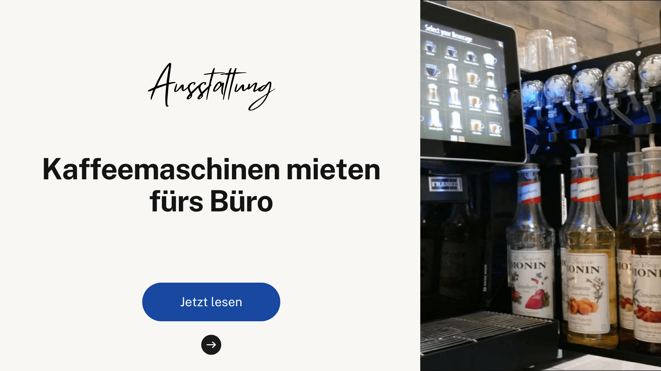 Kaffeemaschine mieten für das Büro