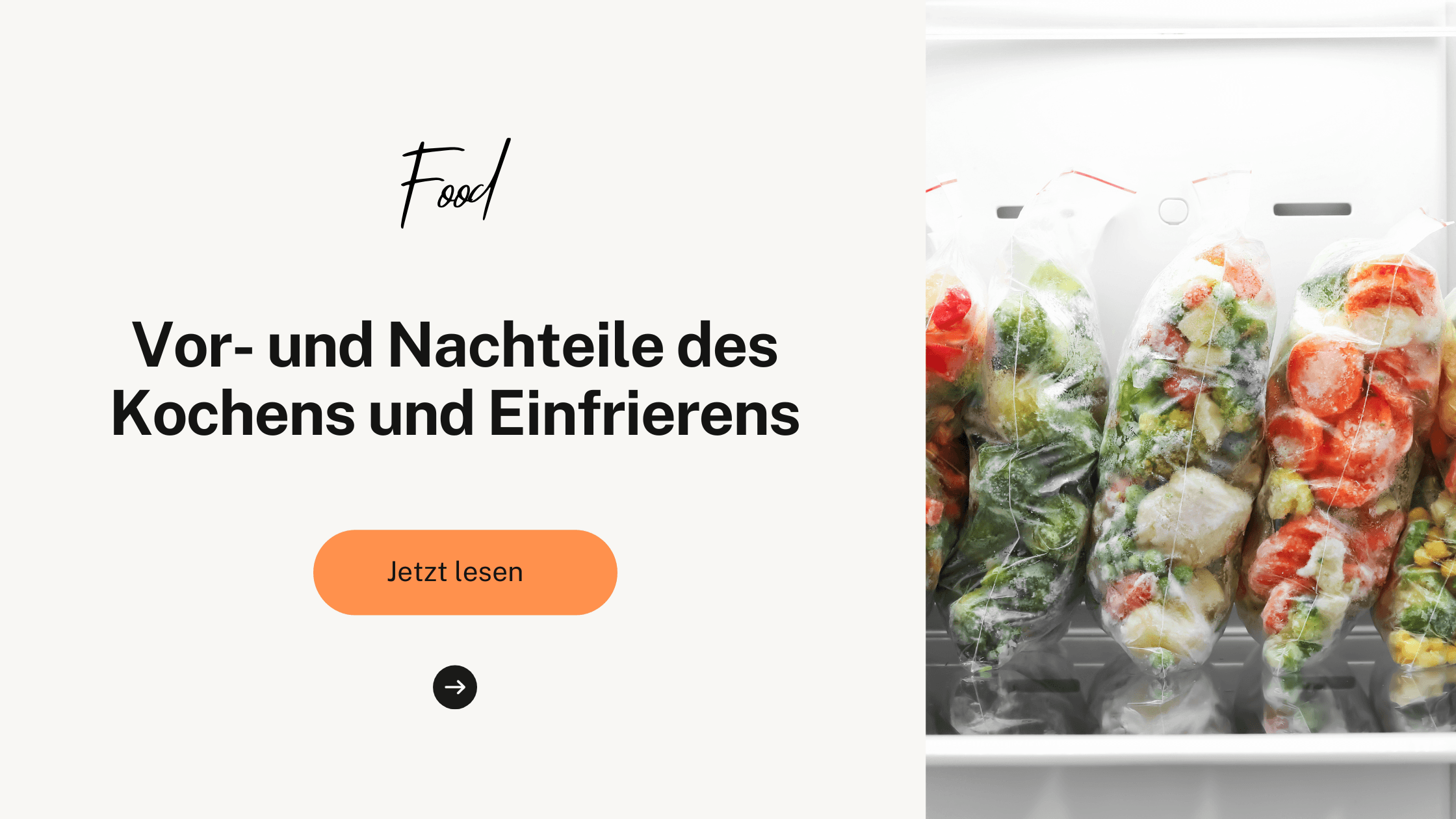 Vor- und Nachteile des Kochens und Einfrierens