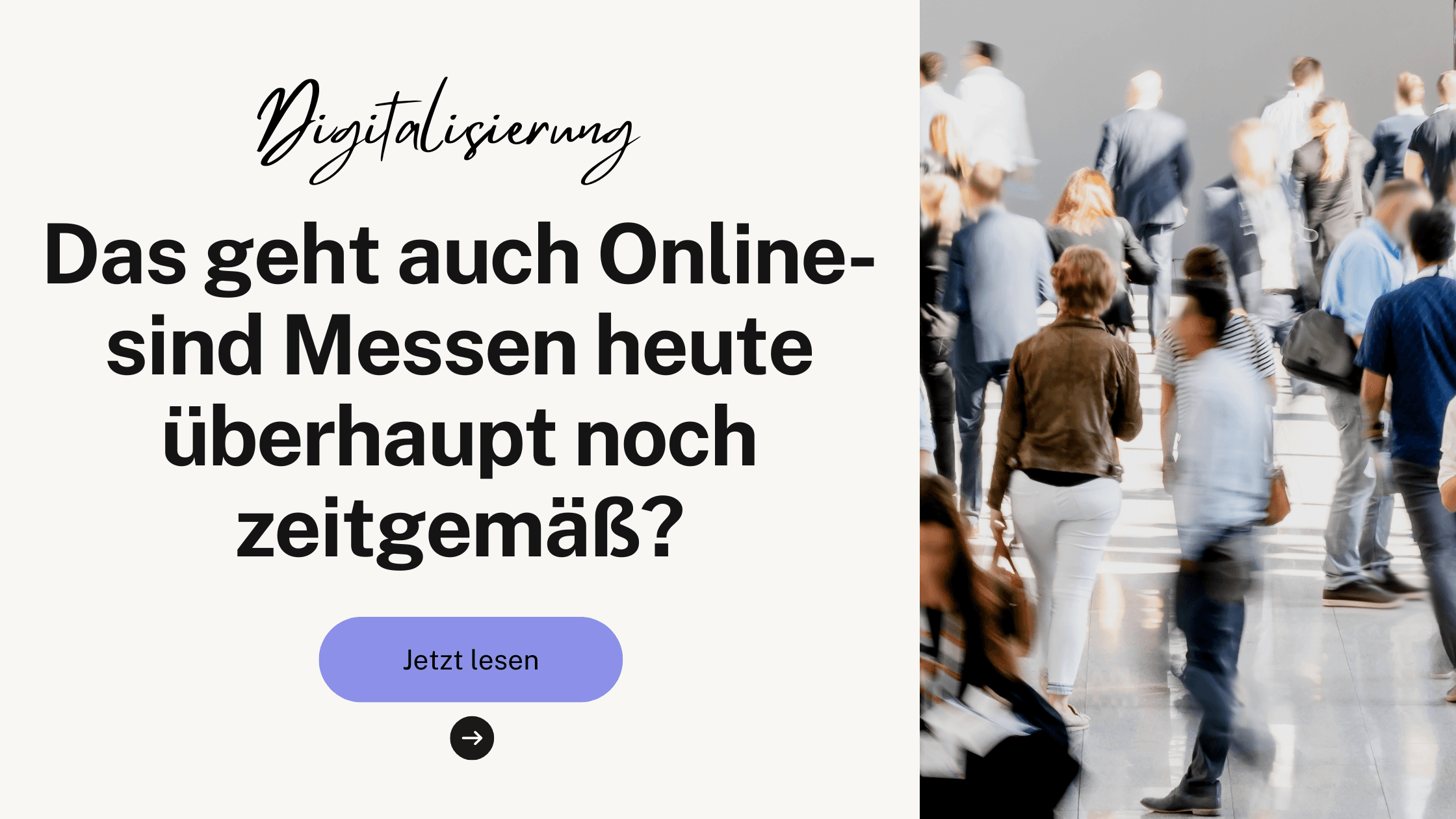 Das geht auch Online - sind Messen heute überhaupt noch zeitgemäß?