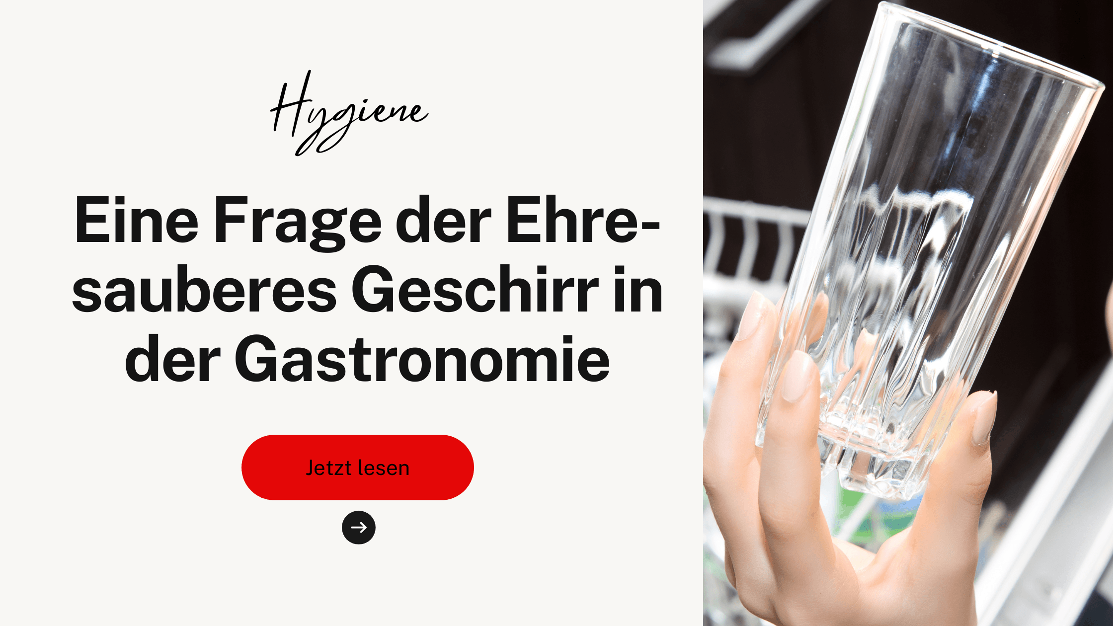 Eine Frage der Ehre - sauberes Geschirr in der Gastronomie