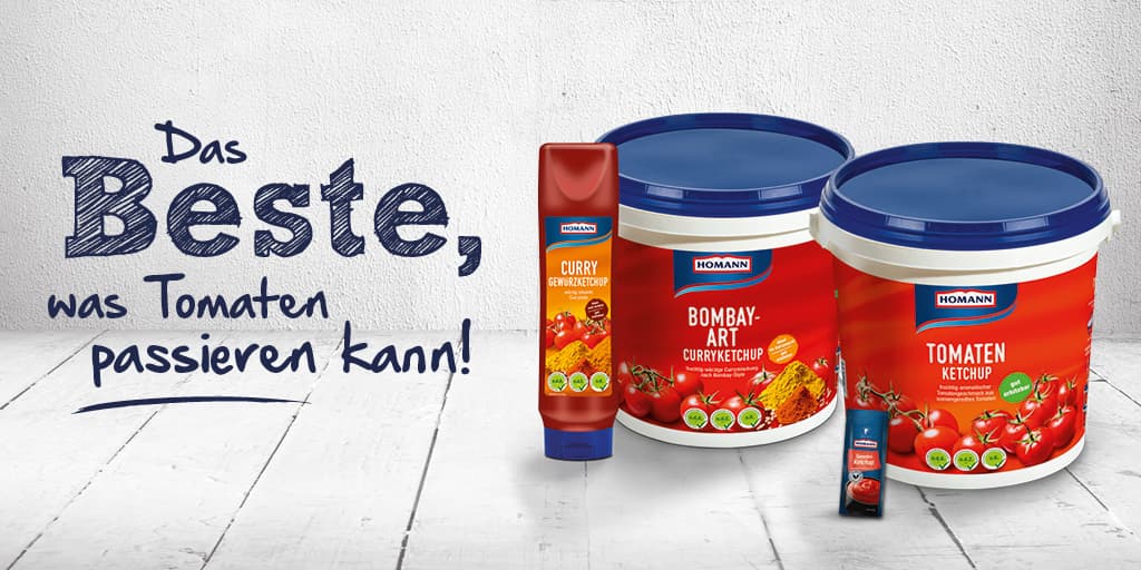 HOMANN Ketchups: Das Beste, was Tomaten passieren kann
