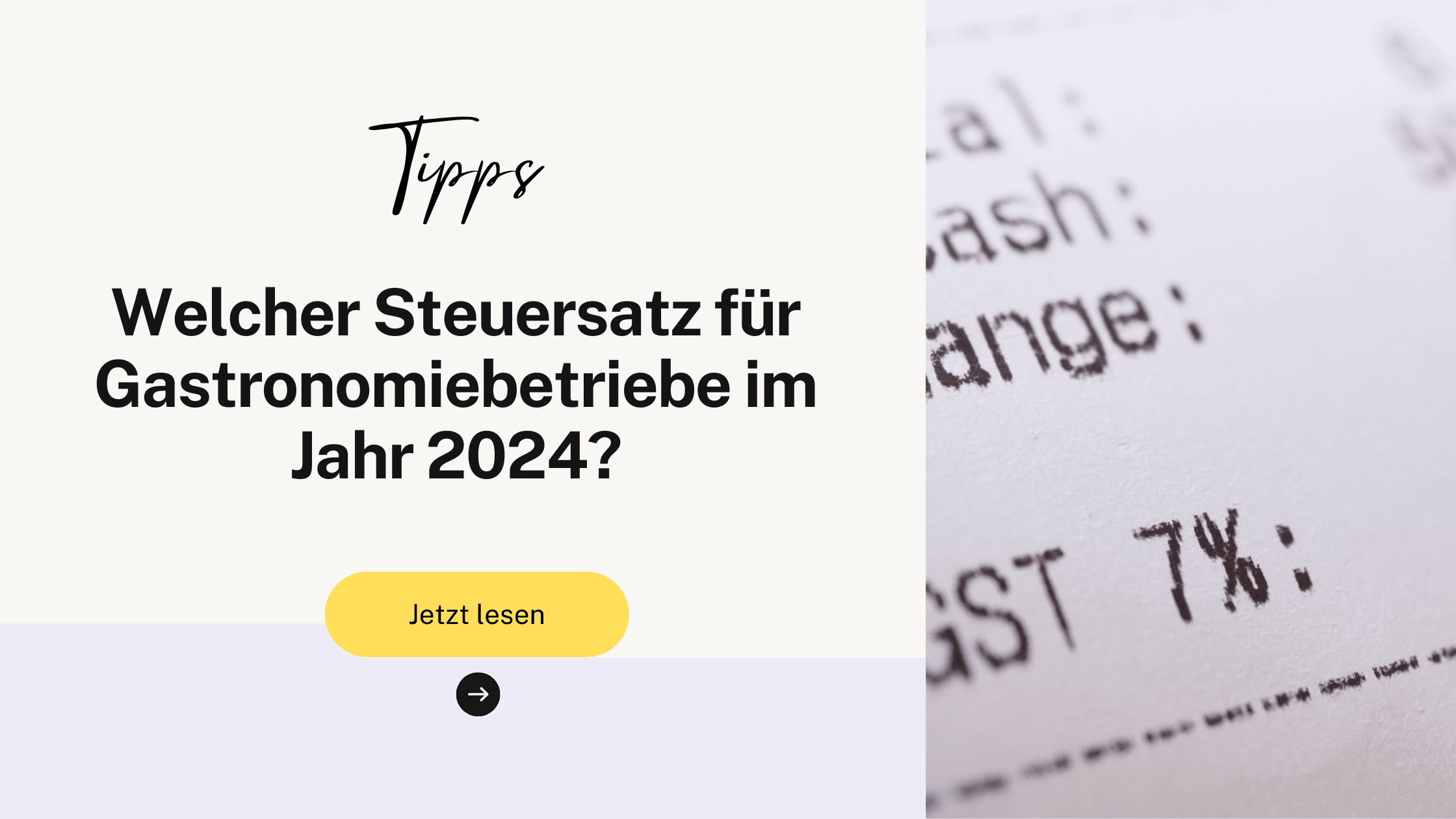 Welcher Steuersatz für Gastronomiebetriebe im Jahr 2024?