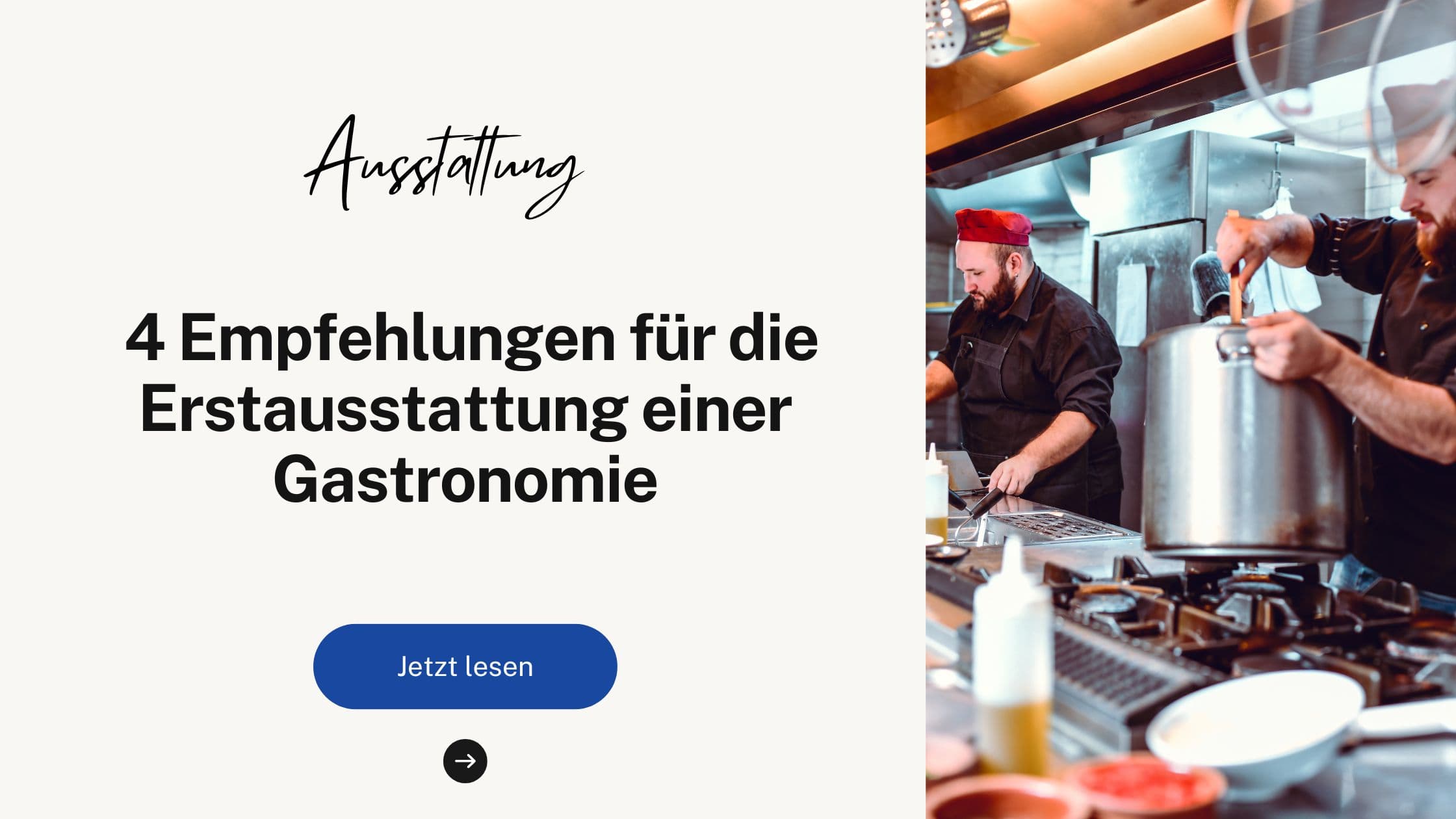 Empfehlungen für die Erstausstattung einer Gastronomie