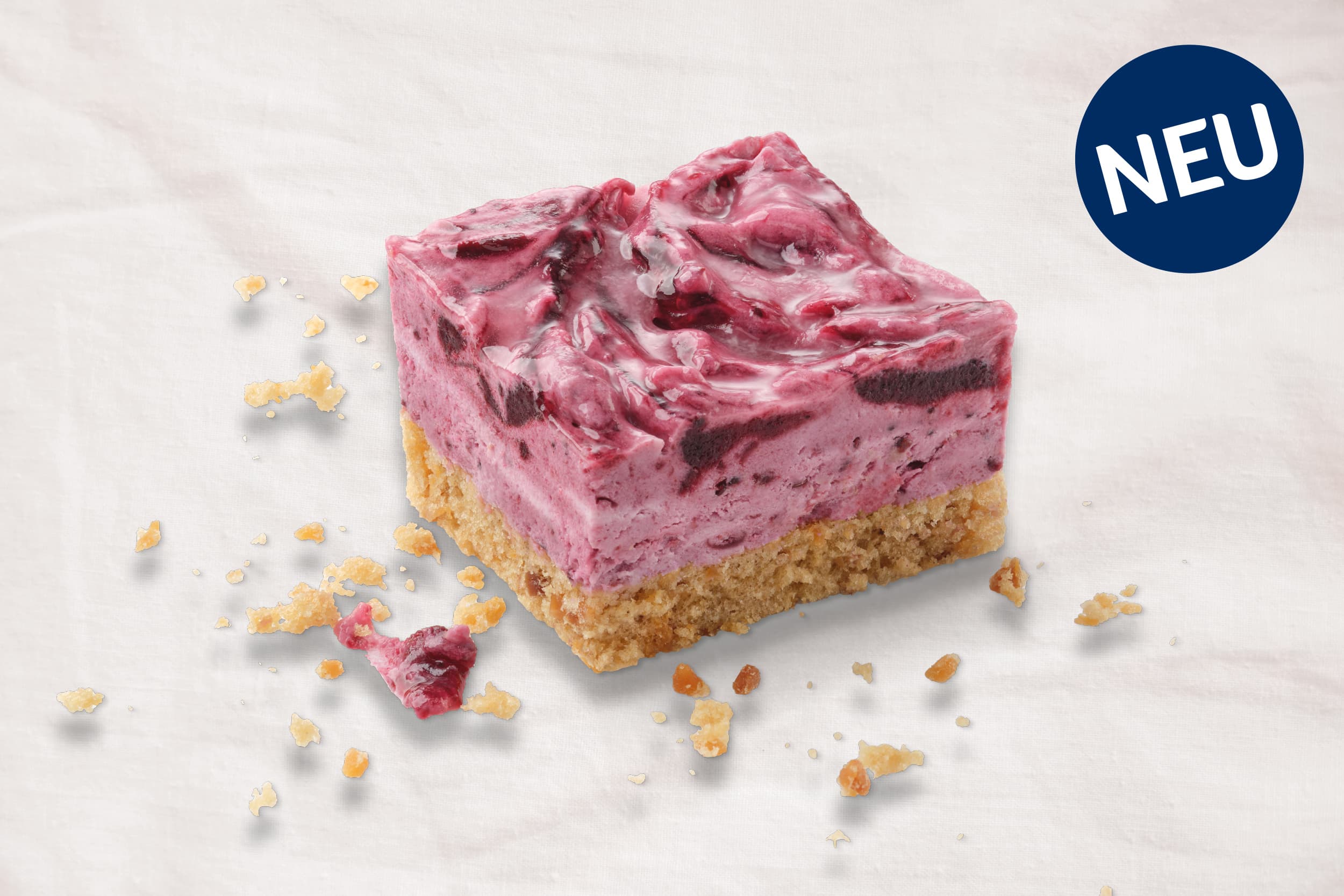 Produktbild von Erlenbacher Backwaren - Cheesecake Cassis Schnitte